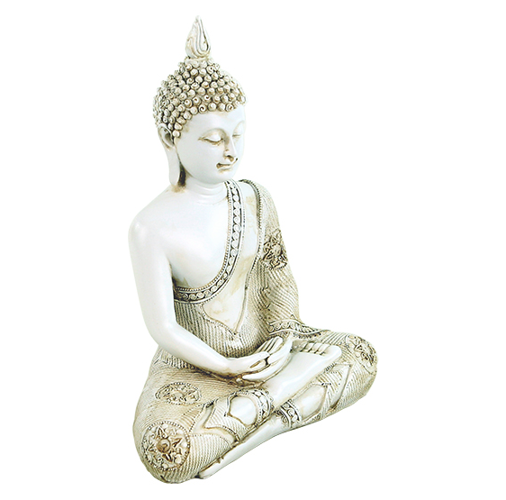 Bouddha en méditation - Thailande - blanc