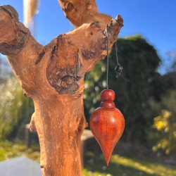 Pendule cristal de roche -  perle en ornement