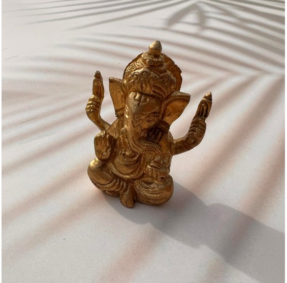 Ganesha - laiton - mini-figurine à bras