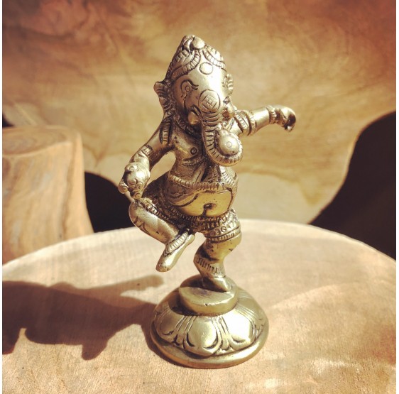 Ganesha dansant - laiton - mini-figurine