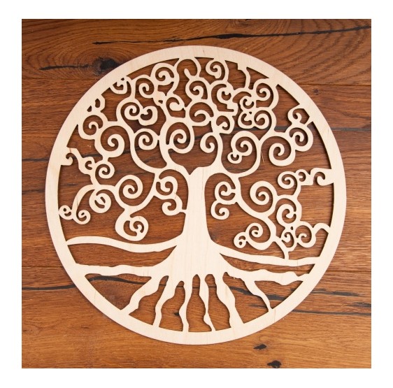 Arbre de Vie en bois - 12 cm - plaque