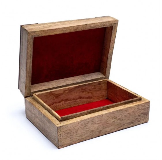 Boite à "Enthousiasmes - Boite à tarots en bois Fleur de Vie - coffret