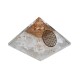 Pyramide Tourmaline avec Fleur de vie - orgone