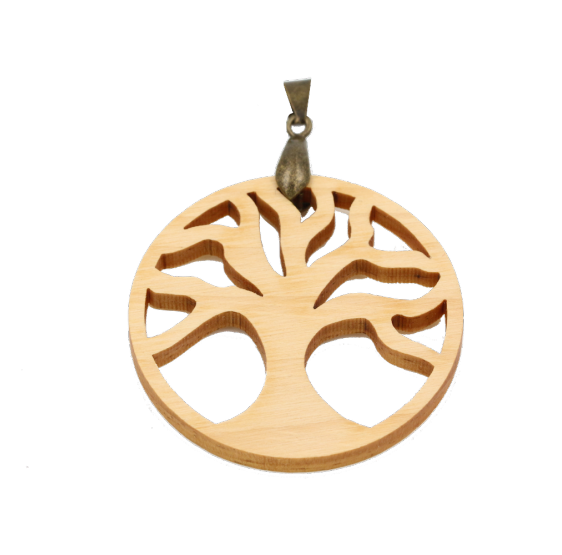 Pendentif Arbre de vie - bois PIN - amulette