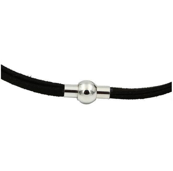 Bracelet Fleur de vie - NOYER - noir magnétique - L