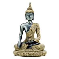 statue Bouddha noir et sable 10 cm