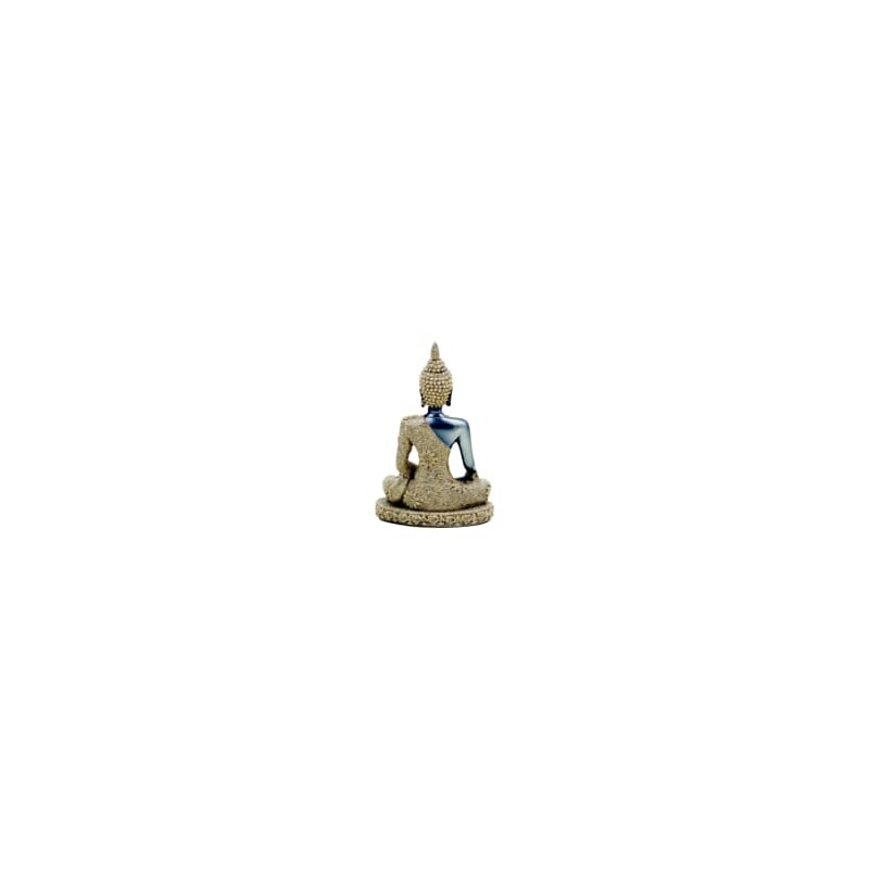 statue Bouddha noir et sable 10 cm