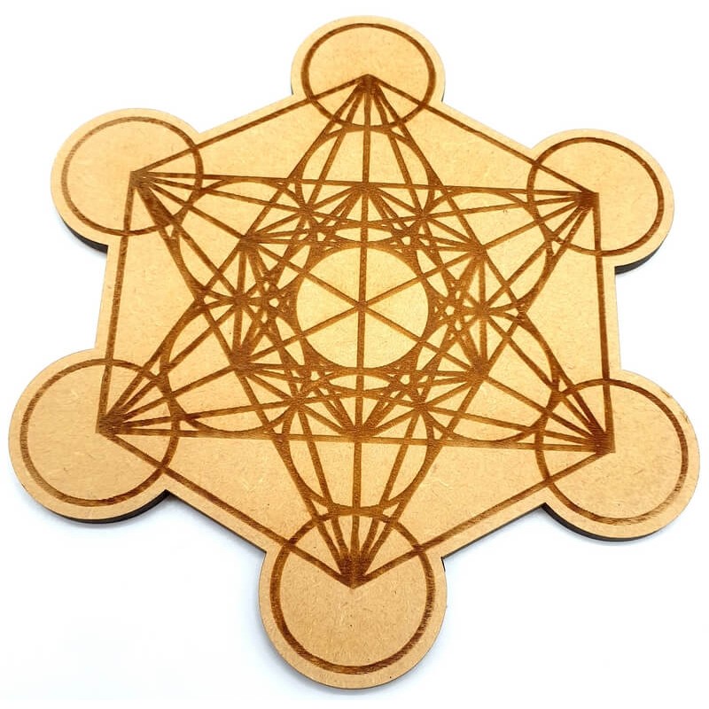 Plaque Metatron bois 15 cm