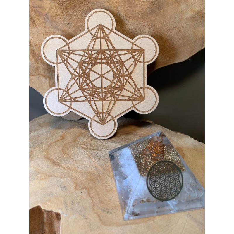 Plaque Metatron bois 15 cm