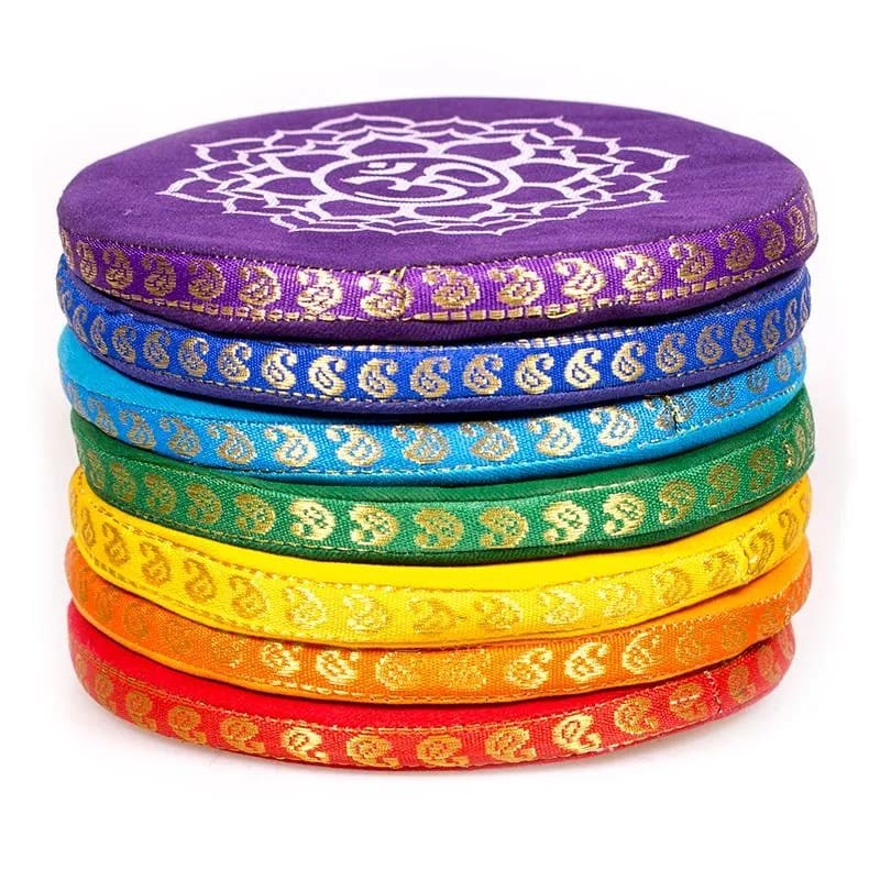 Coussins pour bols chantants - 7 chakras