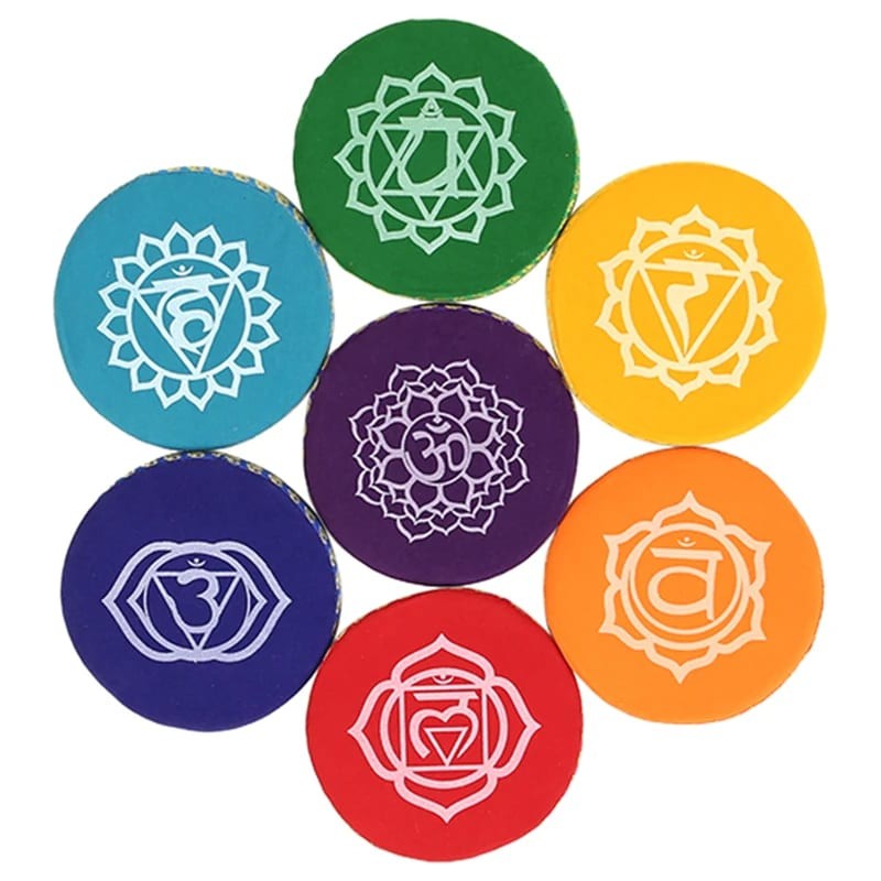 Coussins pour bols chantants - 7 chakras