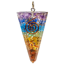 Pendentif Orgone Chakra - conique