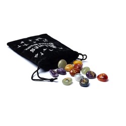 Rune  Oracle 7 Chakras set dans un sac en velours