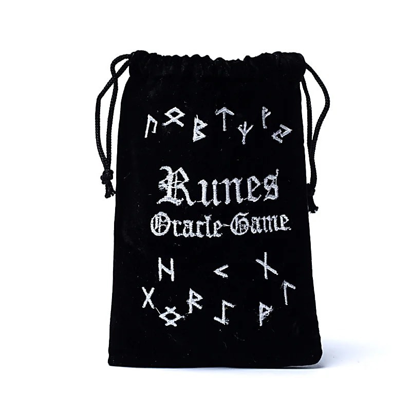 Rune  Oracle 7 Chakras set dans un sac en velours