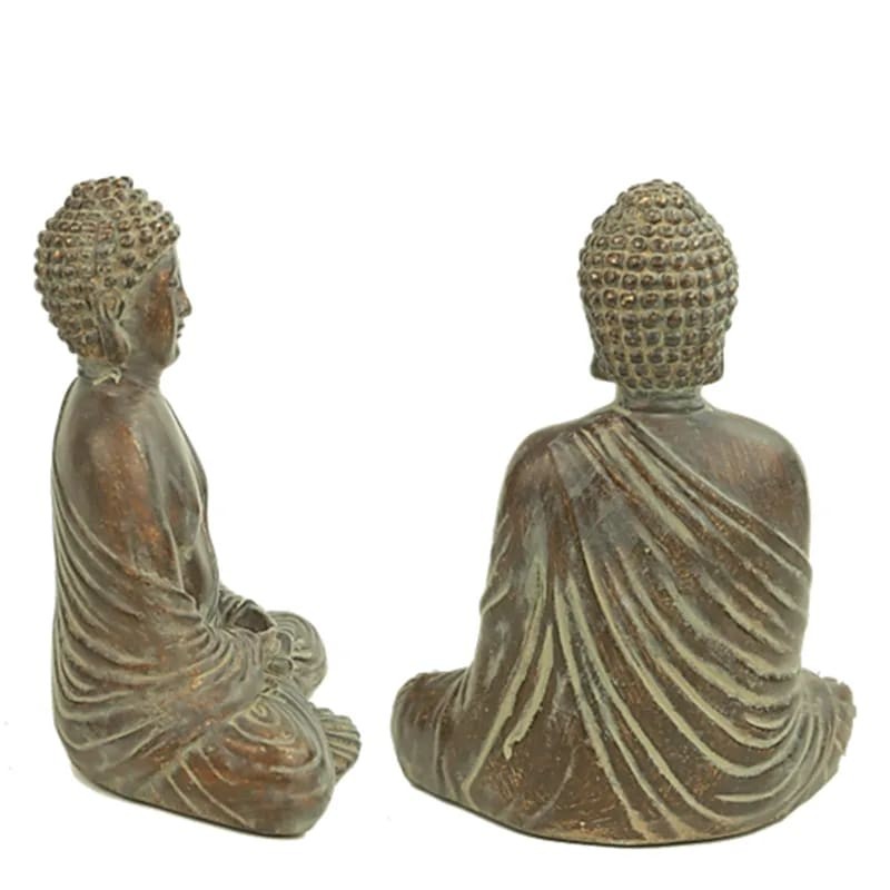 Bouddha de la sérénité - style  Japon - statue - brun