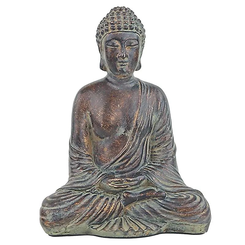 Bouddha de la sérénité - style  Japon - statue - brun