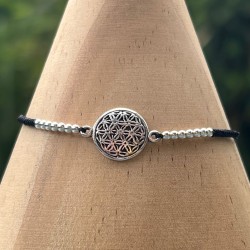 Bracelet Fleur de vie  - Argent 925 - 1,2 cm