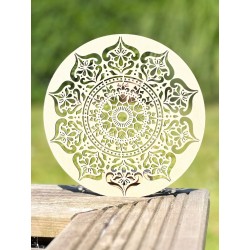 Mandala Sagesse intérieure -  plaque en bois - 20 cm