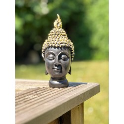Bouddha Tête noir & doré - 15 cm