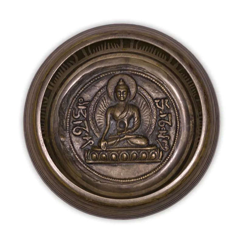 Chantant 11 cm - gravé avec Bouddha (décoration à l'intérieur et à l'extérieur) - avec  stick