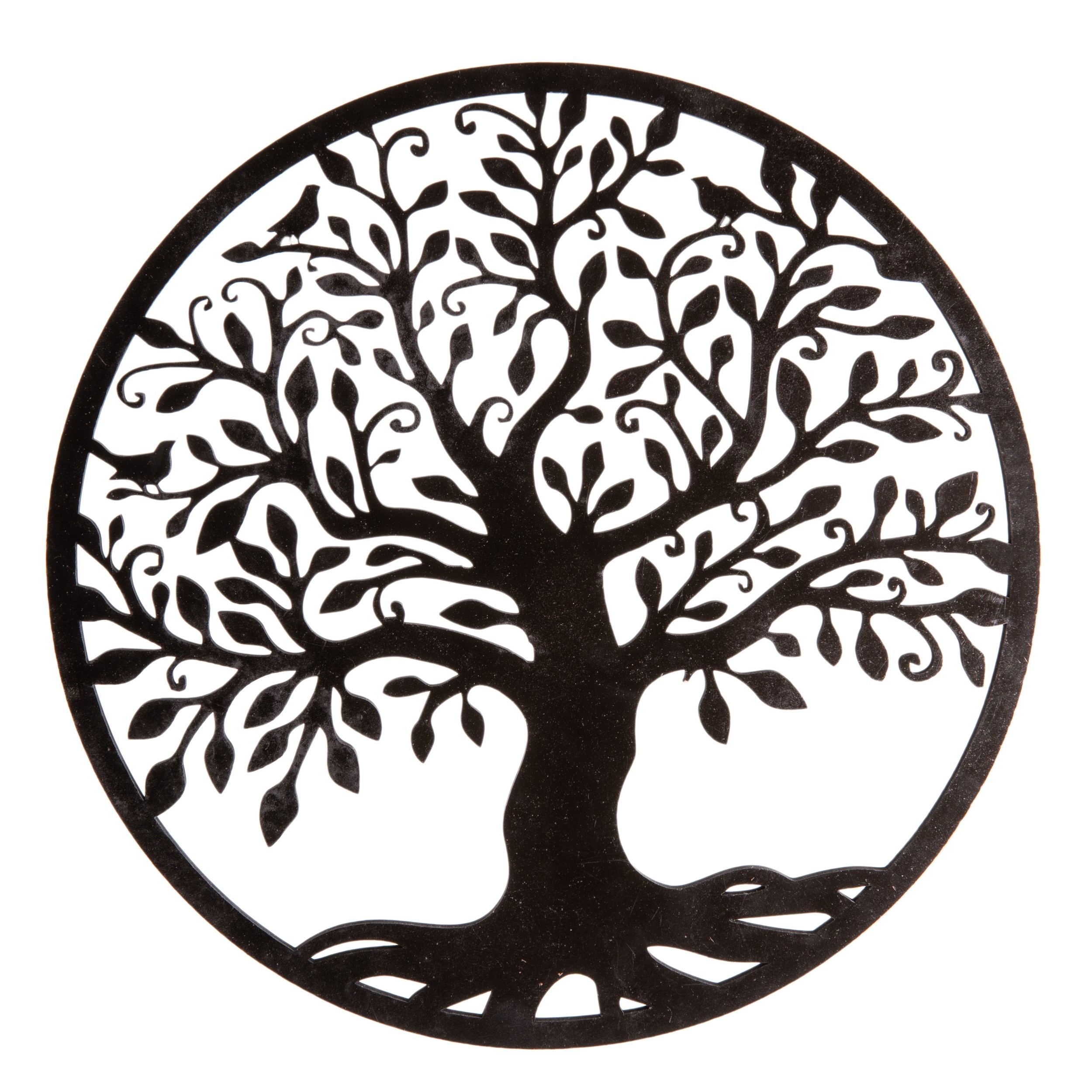 Sticker mural salon zen arbre position de yoga