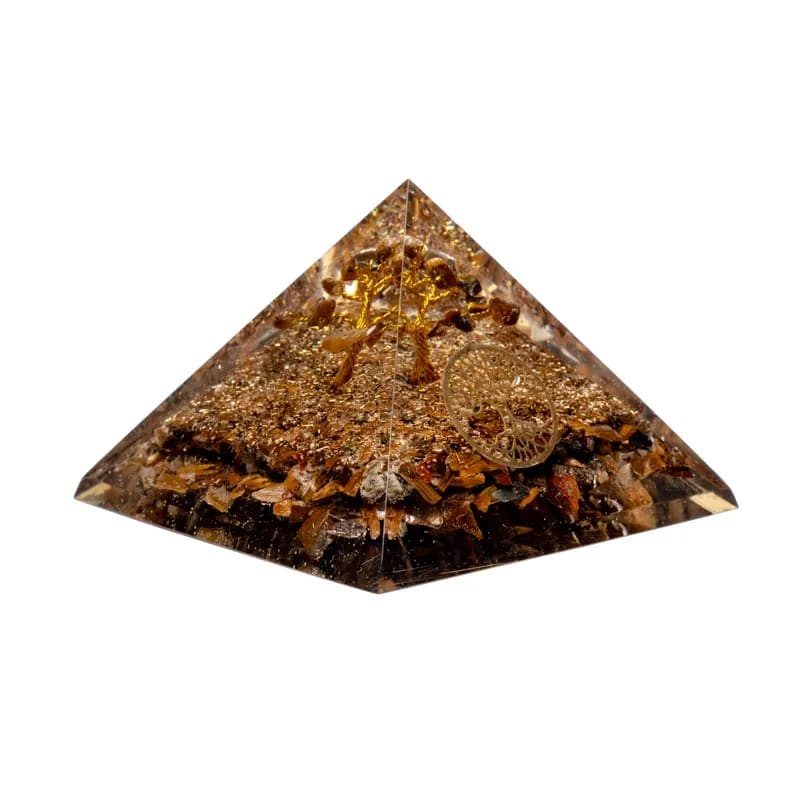 Pyramide œil De Tigre Miniature - 2,5 Cm De Haut - Pierre Naturelle, Chakra Plexus Solaire - Décoration Et énergie Positive - 3