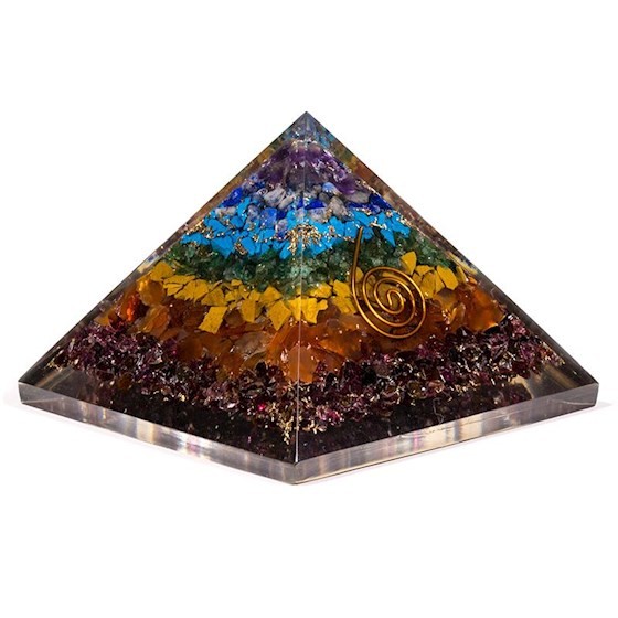 Sphère d'Orgonite sélénite avec fleur de vie - 5 cm L'orgone protège.