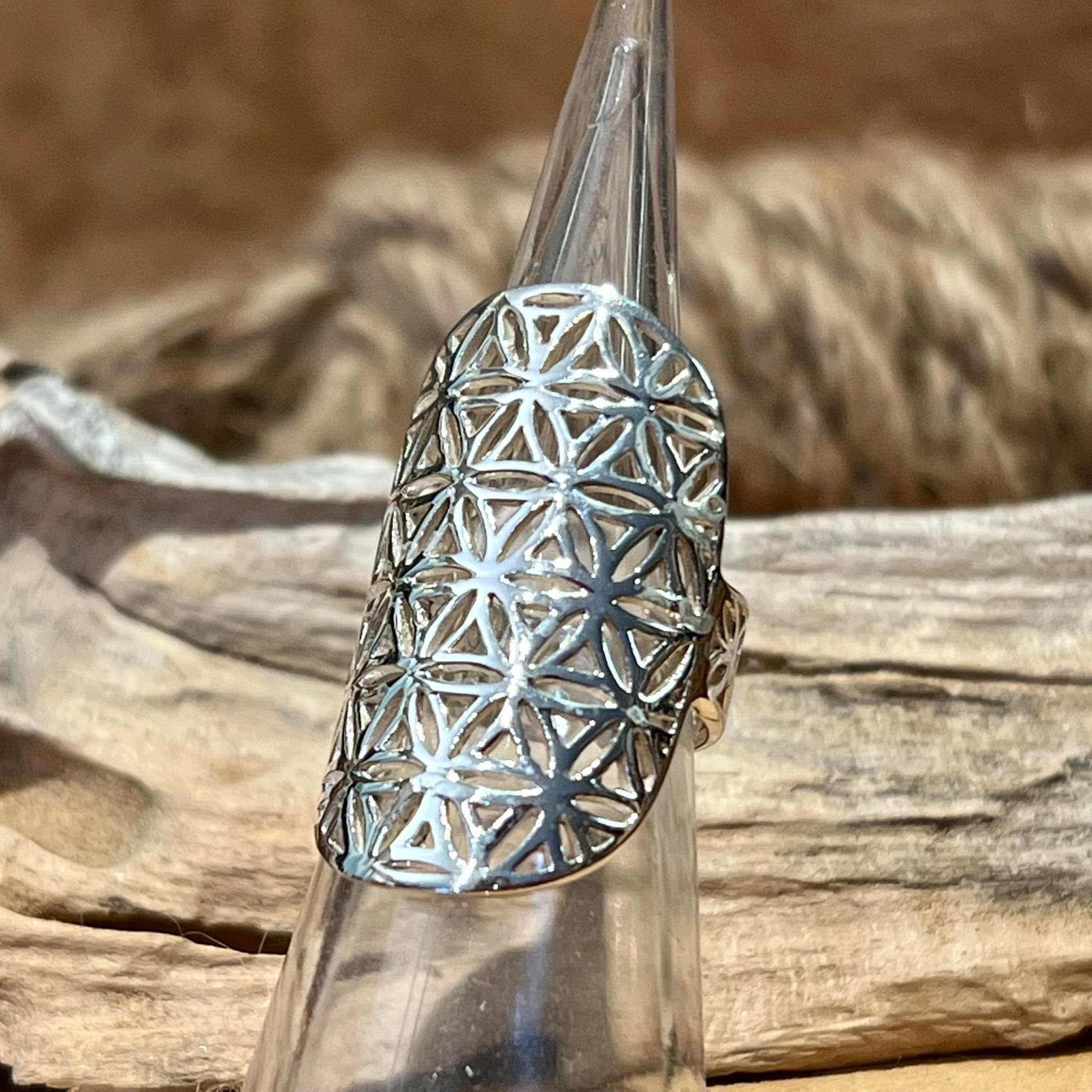 Bague longue argent deals