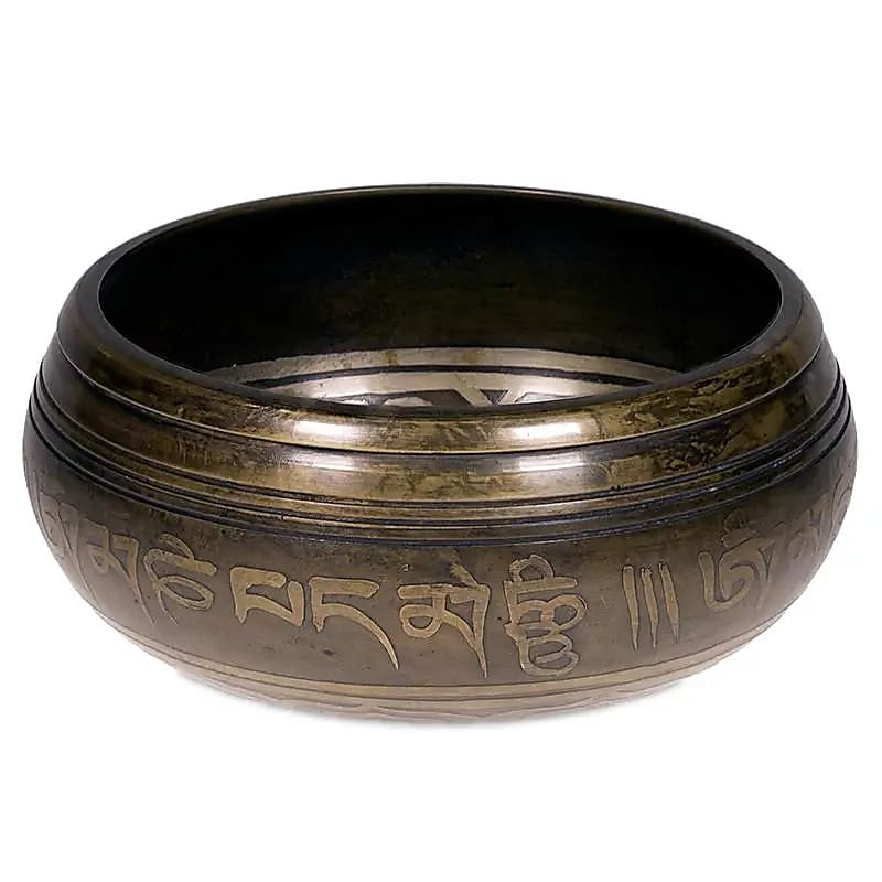 Bol chantant de guérison - Bouddha avec gravure tibétain 7 métaux